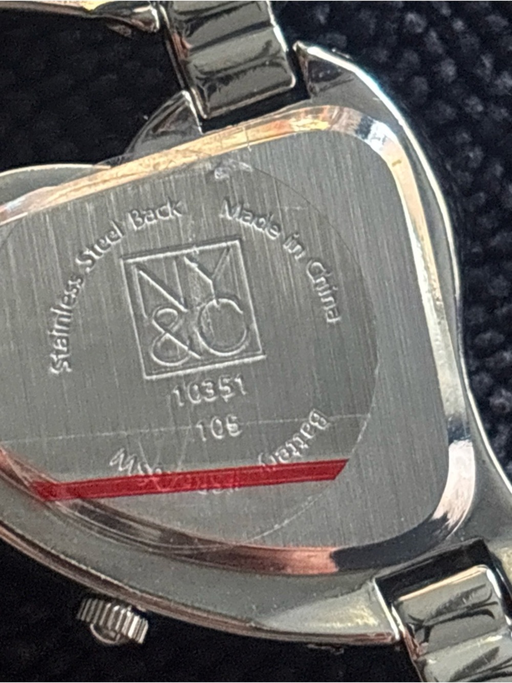 New York & Company Silver Heart Link Bracelet Watch - Picture 5 of 6